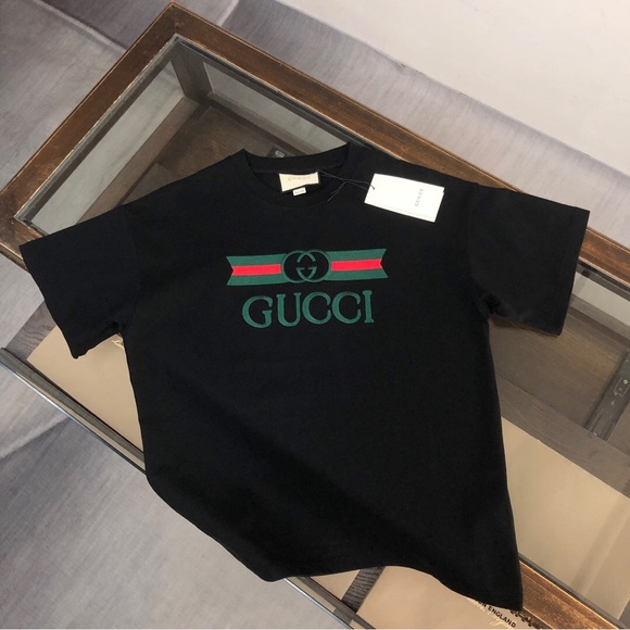 Gucci Other - Gucci Black Tee with Green and Red Logo
